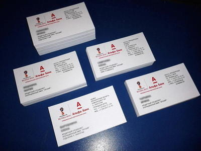 Стильные визитки на качественной бумаге с ламинацией